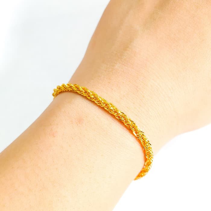 Gelang Moro Mewah Elegant Emas Asli Elegan gelang emas asli