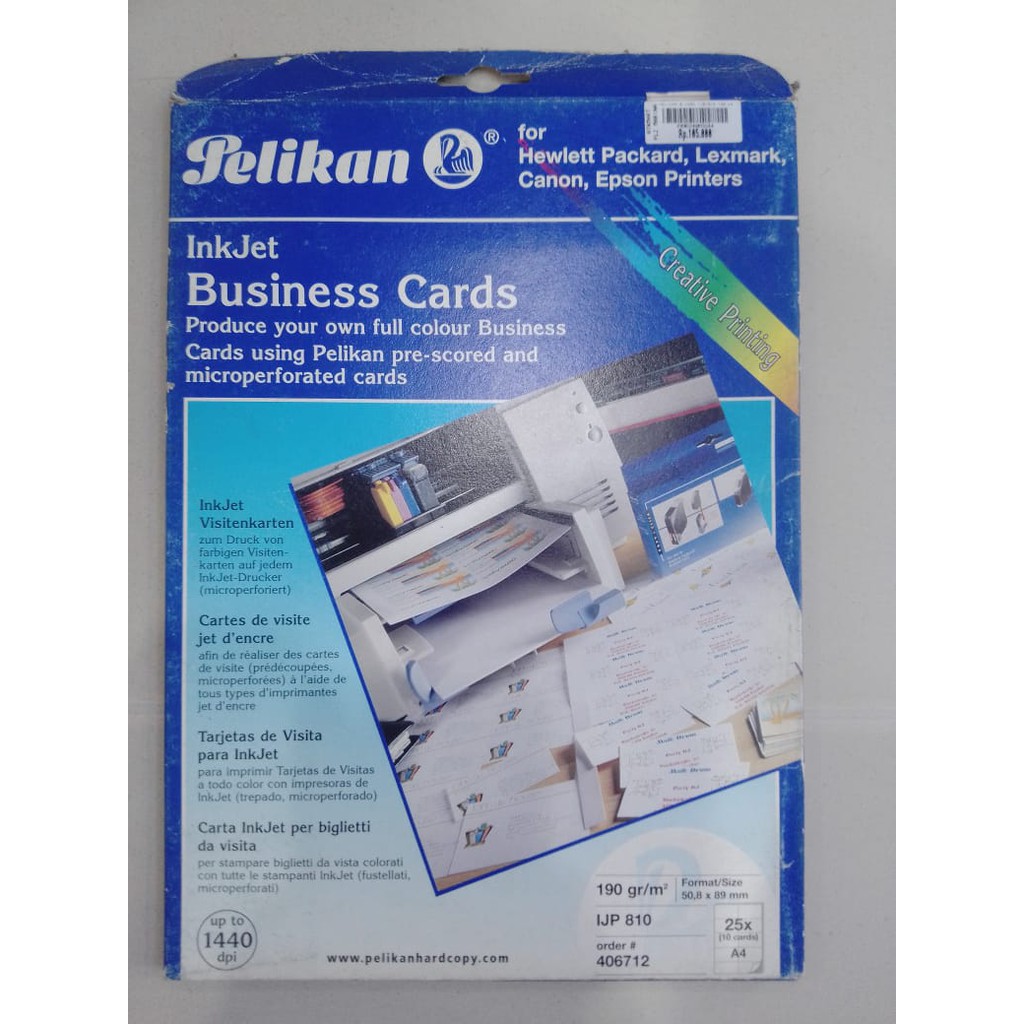 

Pelikan inkjet paper business card IJB 810 190gr A4