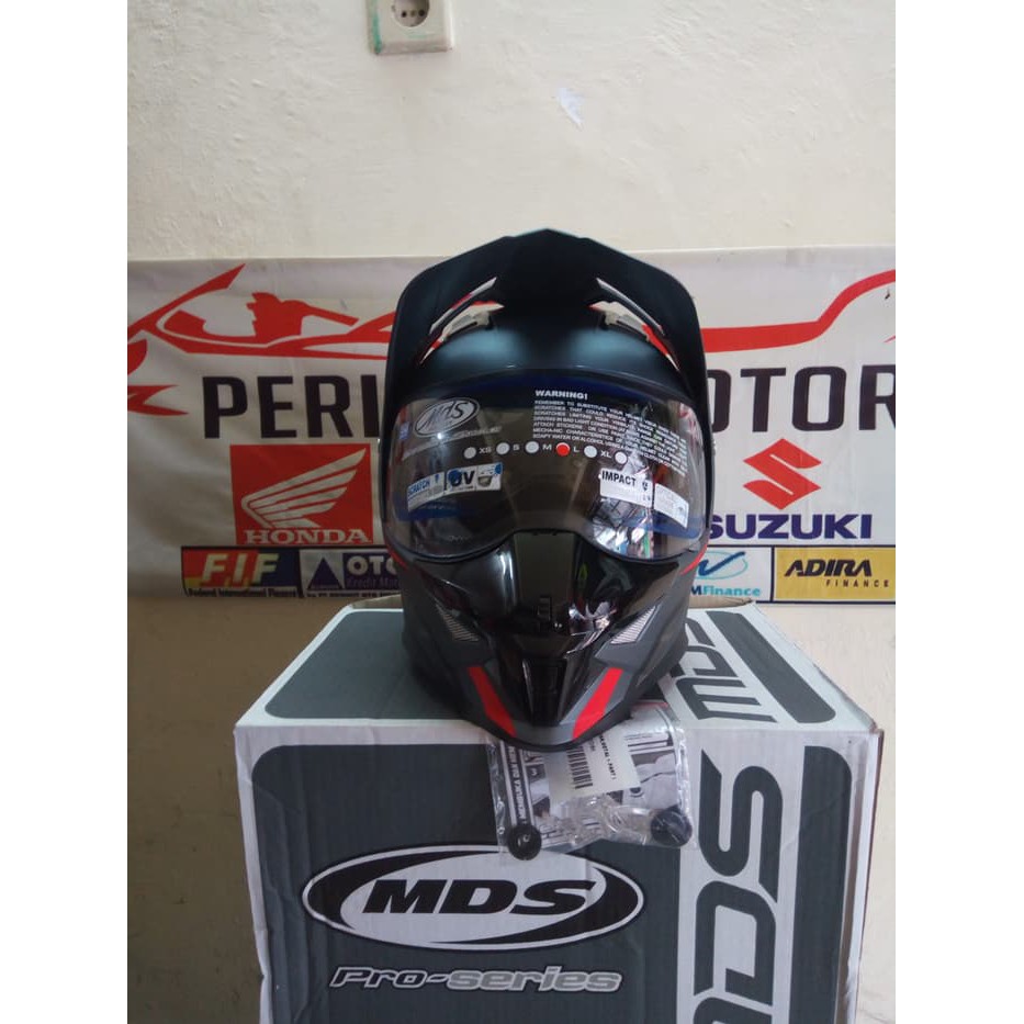 HELM FULL FACE MDS SUPERMOTO SUPER PRO AGRESSIVE CROSSER