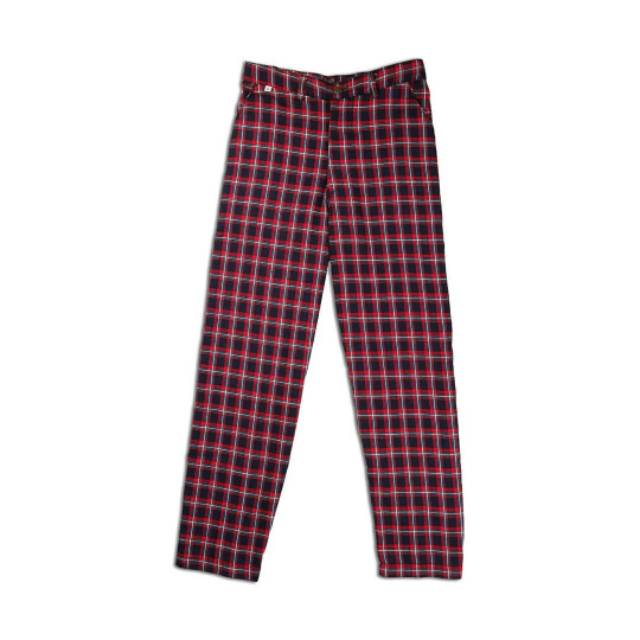 Tartan RED-RED- 4cm- tartan pants- celana tartan- celana panjang