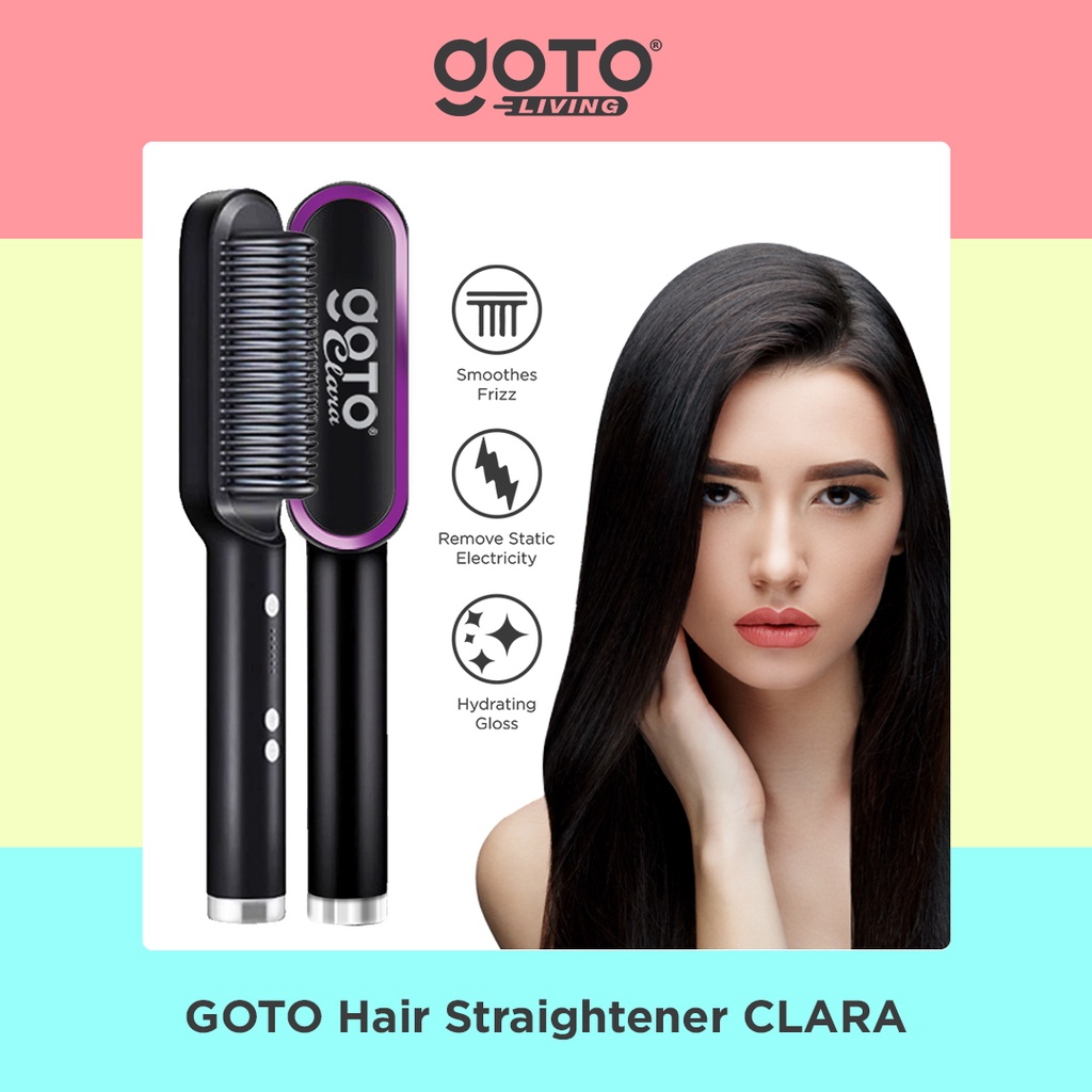 Goto Clara Catokan Rambut Catok Sisir Pelurus Hair Straightener 2 in 1