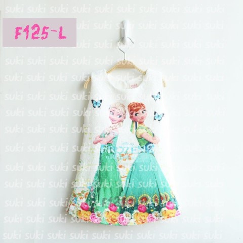 Dress Jacquard Anak Perempuan Frozen (F125-L)