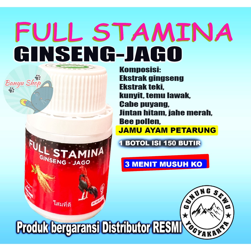 Jamu Ayam FULL STAMINA ISI 150 BUTIR-DOPING AYAM ADUAN-JAMU AYAM