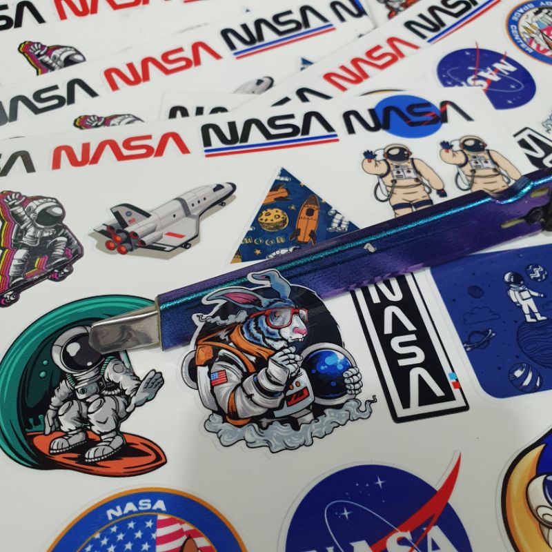 STIKER NASA /STICKER AESTHETIC / STICKER TUMBLR DECAL MOTOR HELM HANDPHONE  ( sudah ke potong )