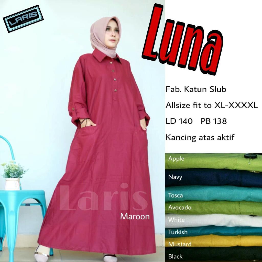 LUNA MAXI | GAMIS MUSLIM BAJU MUSLIM PEREMPUAN PREMIUM QUALITY