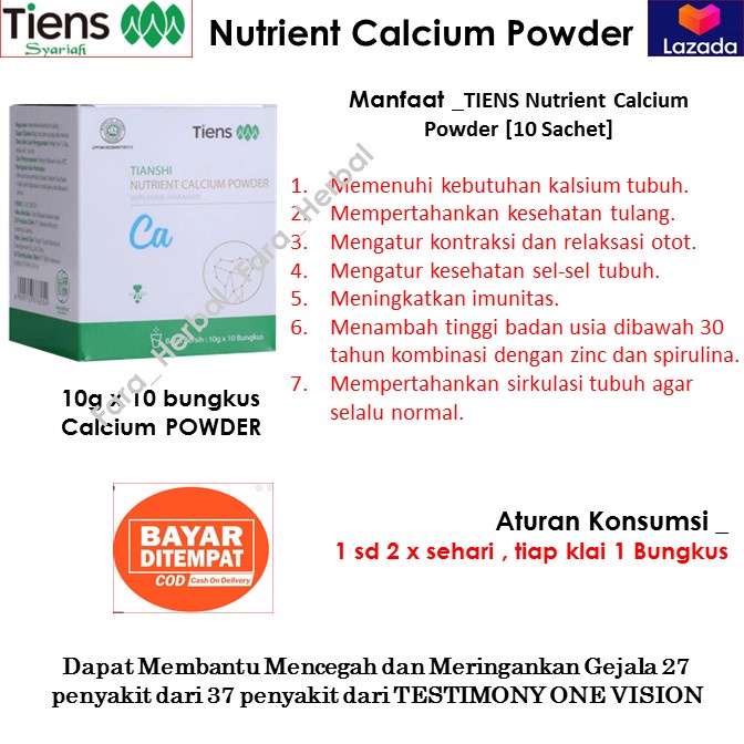 Susu Peninggi Badan Tiens - NHCP Kalsium Susu Nutrient High Calcium NHCP