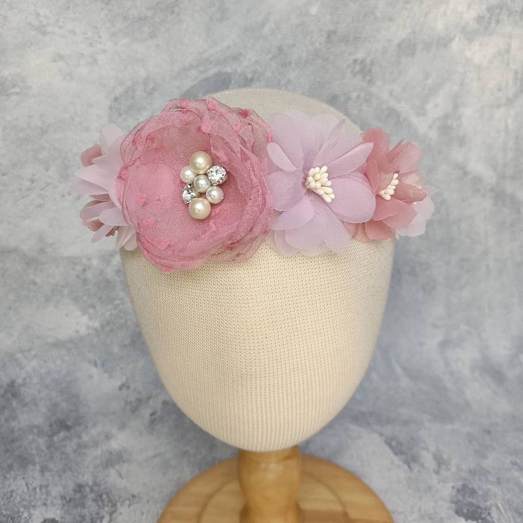 Flower Crown anak NADIRA Ori df gallery bandana bayi bando bayi nylon usa