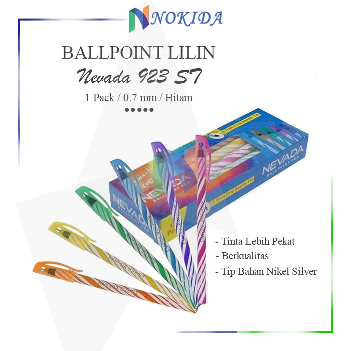 

Nokida Pulpen Nevada 923 ST [1 Pack/0.7 mm] / Alat Tulis Sekolah / Ball Pen Lilin 12 Pcs / Bolpoin Hitam / Pena 1 Lusin / ATK / Bolpoint Bolpen Tinta Hitam / Bulpen Ballpoint Balpoint 1 Pak