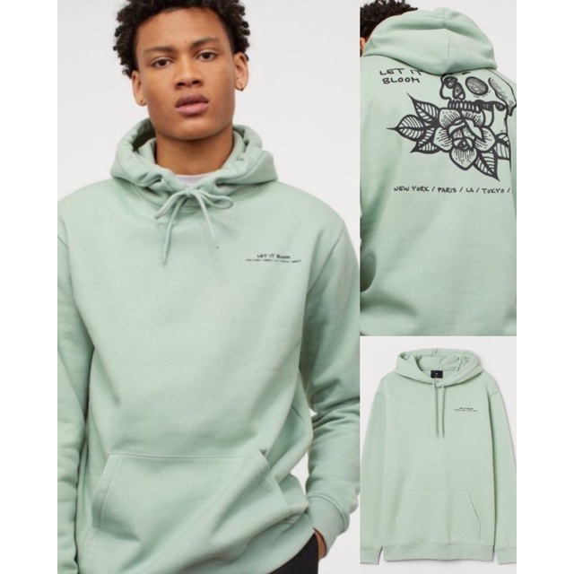 HOODIE Let It Bloom Green H*M