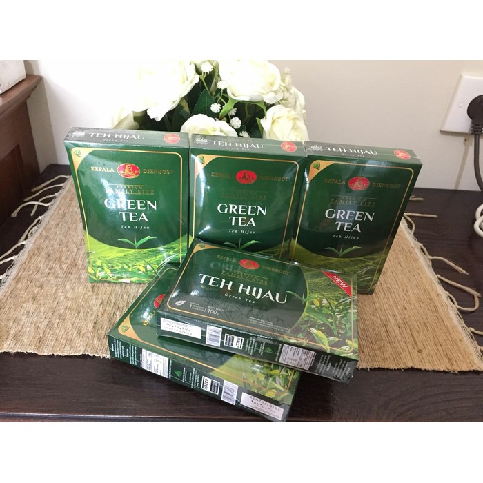 

TEH HIJAU CAP KEPALA DJENGGOT Premium family size 100GR vnl2573