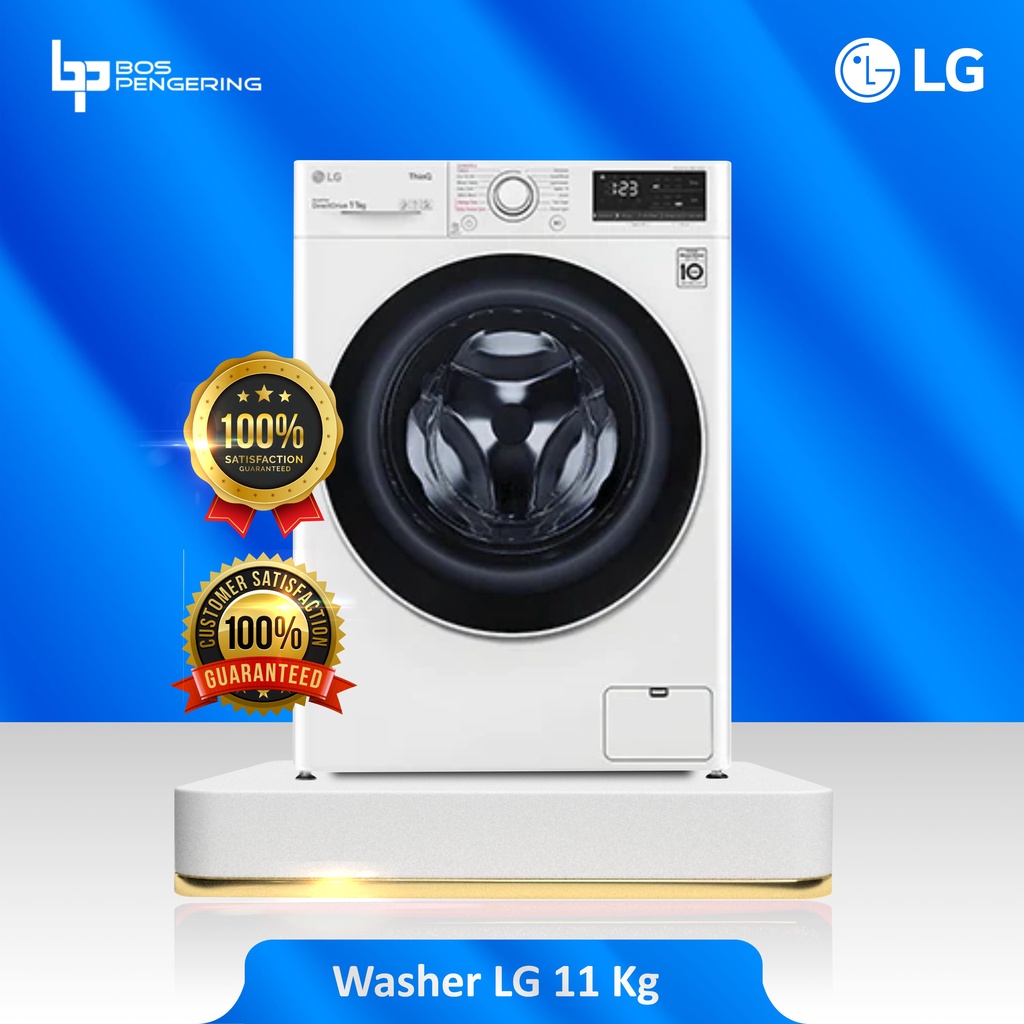 Mesin Cuci Pakaian Laundry LG 11 Kg Washer 1 Tabung FV1411S5WN