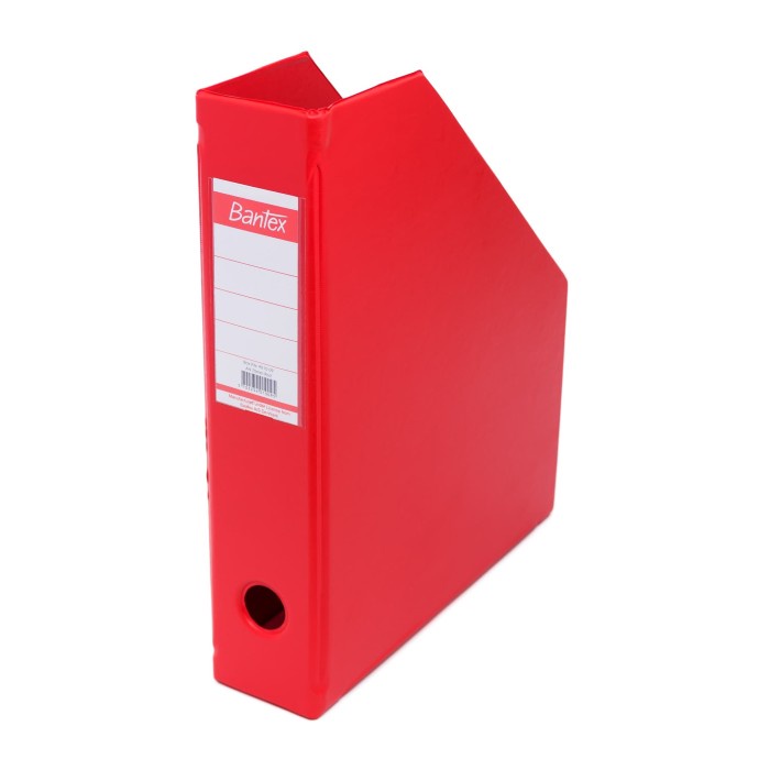 

File-Box- Bantex Magazine File (Box File) A4 7Cm Red #4010 09 -Box-File.