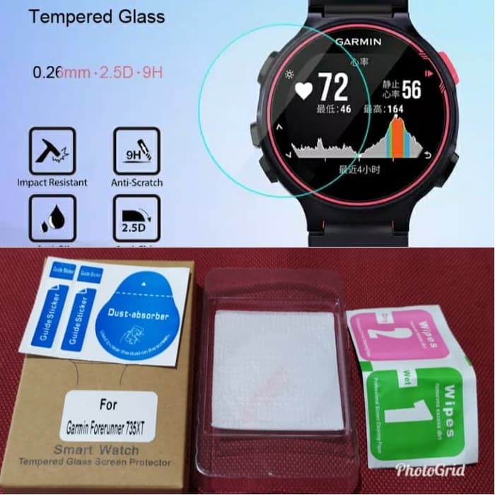 Tempered Glass film Garmin Forerunner 735XT Screen Protector Protective Guard 735 anti gores 39mm