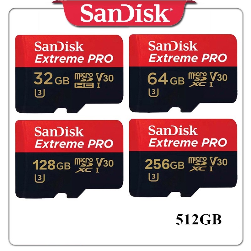 Sandisk Extreme Pro Micro SD Card 512GB U3 V30 Untuk Kamera