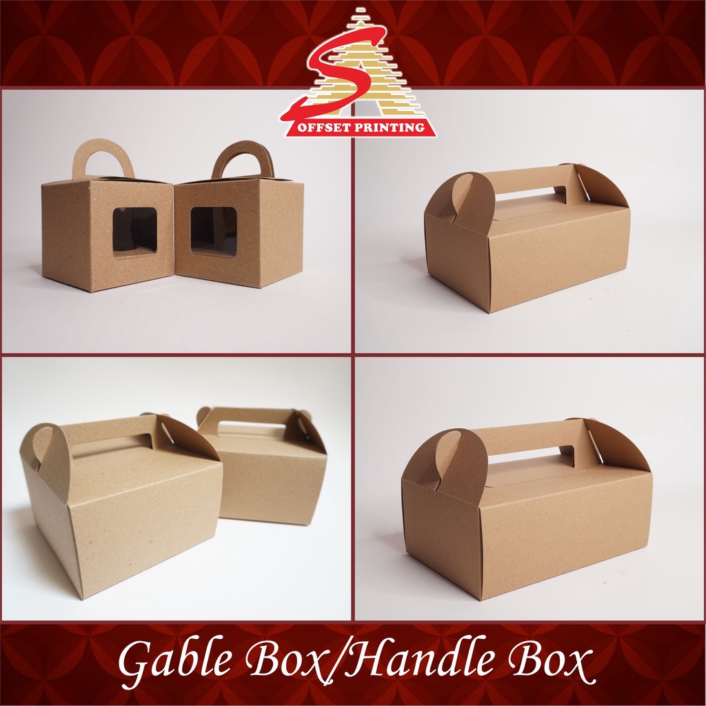 Gable Box / Handle Box / Cupcake Pudding / Inner Sekat