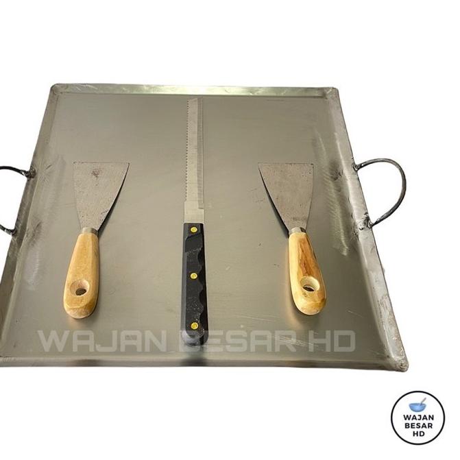 ✬ Wajan Plat Besi Pembakaran Roti Kebab Burger Sosis ➻