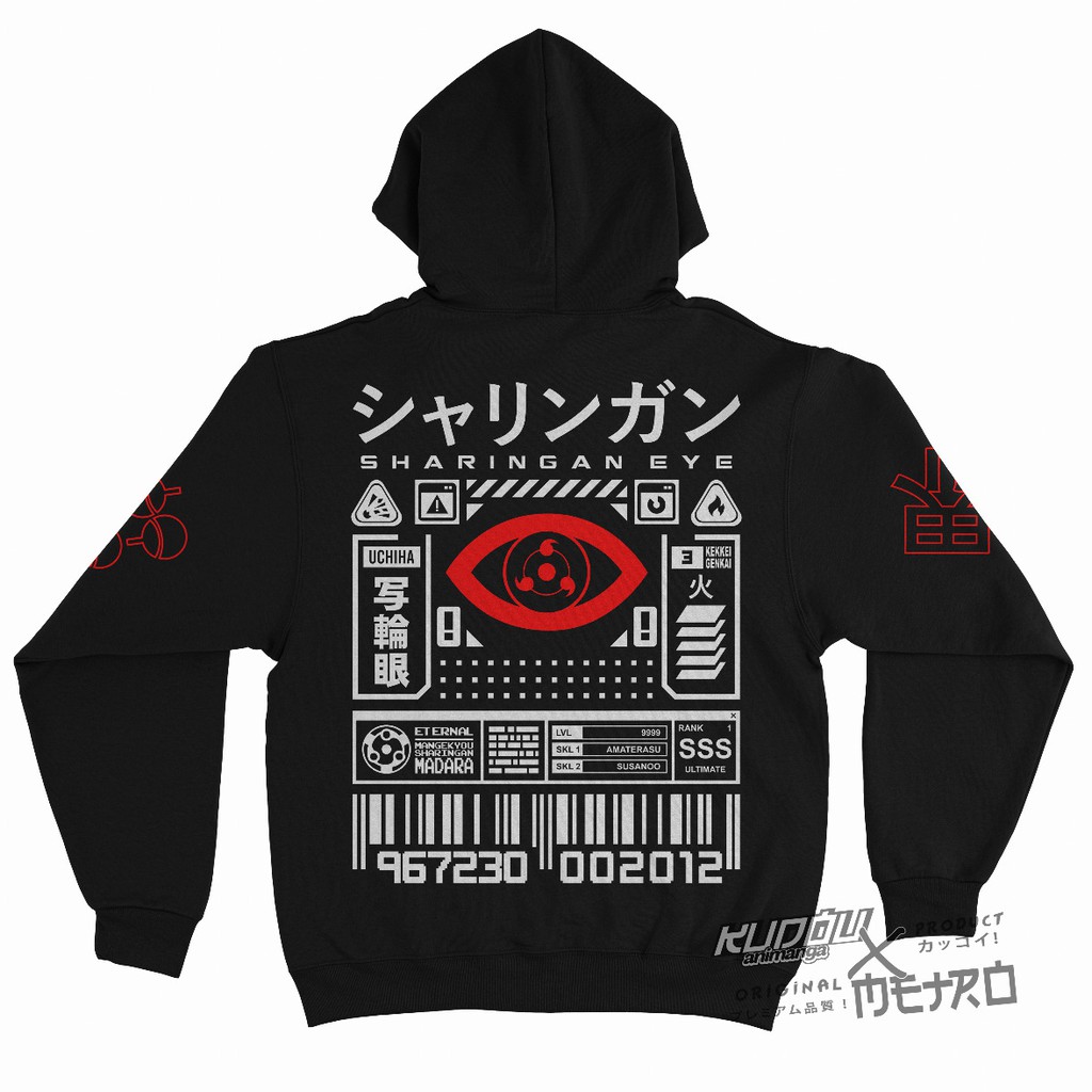 Jaket Kekkai Genkai Sharingan Naruto Anime Manga