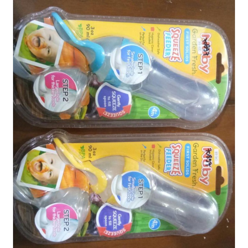 Botol Sendok Bayi Nuby 4m+ BPA FREE Squeeze Feeder