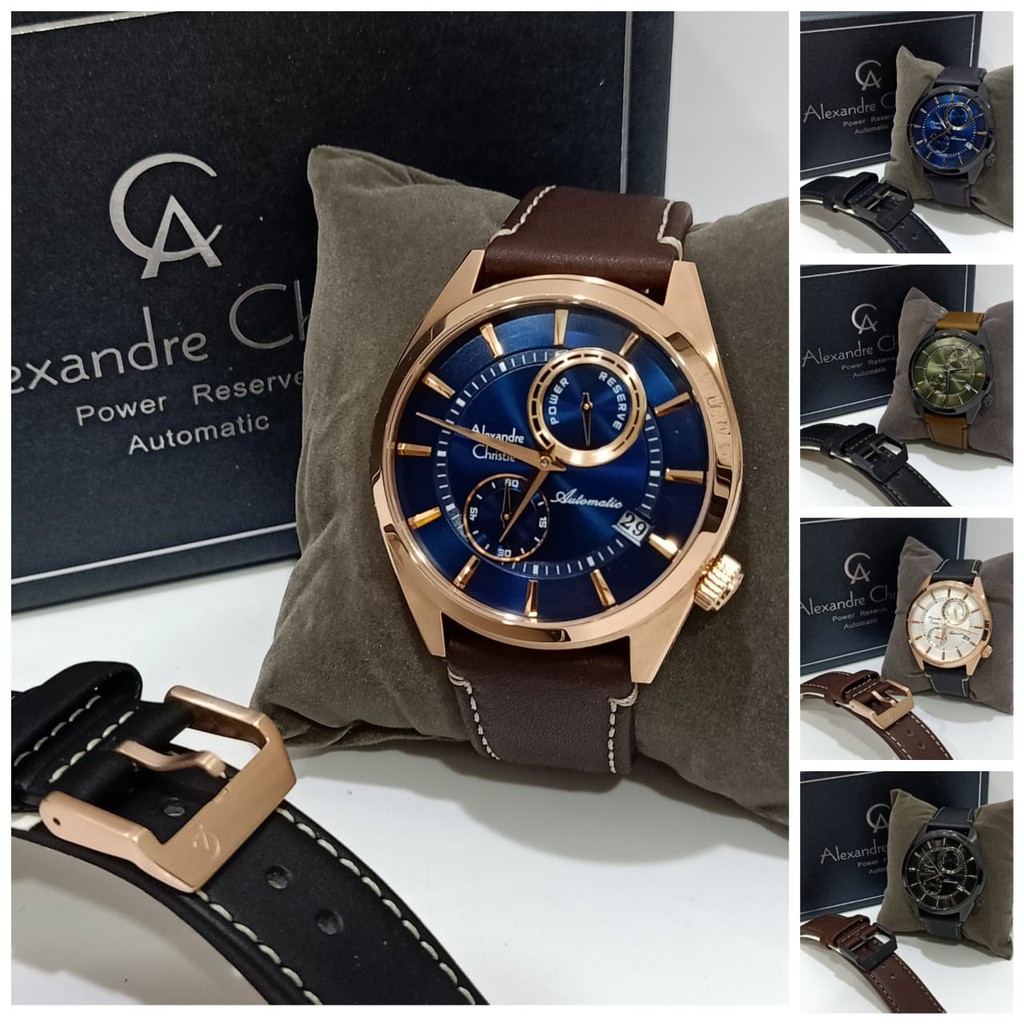 Jam Pria Alexandre Christie AC3041 AC 3041 Automatic Set Tali  Original Garansi Alexander Christie