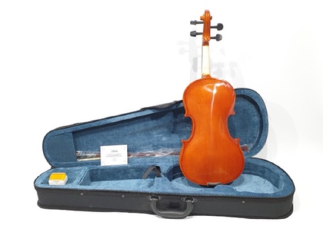 Biola Akustik Merk Aloha Original Ukuran 3/4 Violin Bonus Hardcase Bow Rosin Bridge Buat Belajar