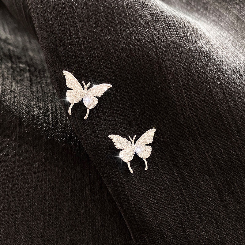 1pcs Korean Style Vintage Simple All-match Butterfly Shape S925 Silver Needle Women Ear Clip