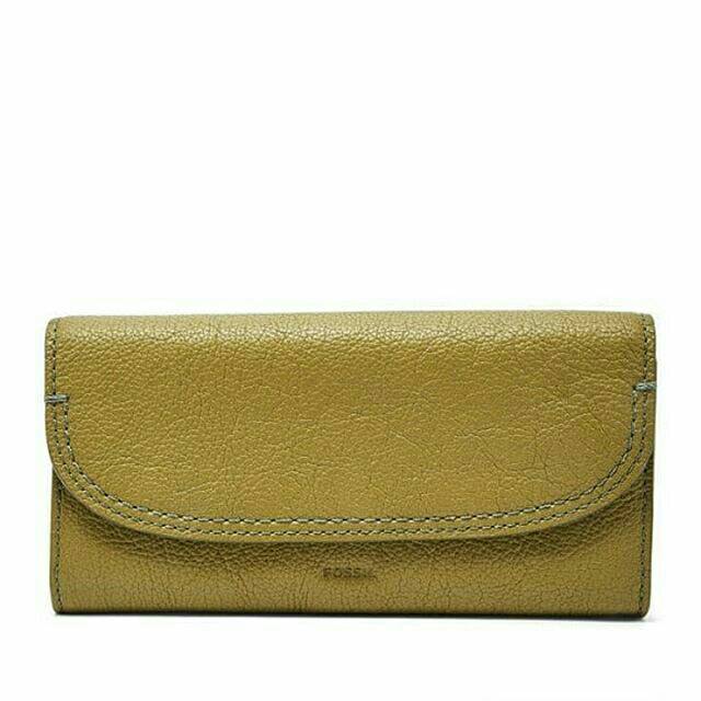 Dompet Fossil Cleo Clutch Olive Original