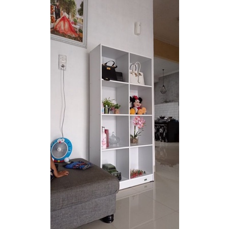 Rak Buku- Rak Pajangan -Rak Serbaguna- Rak Laundry-Lemari Buku-Lemari Hias -Lemari Buku - White