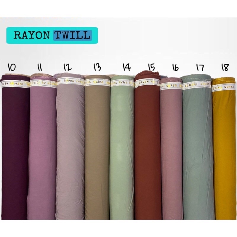 [KHUSUS PEMBELIAN ROLL] Pesanan Roll Rayon Twill Armani High Quallity