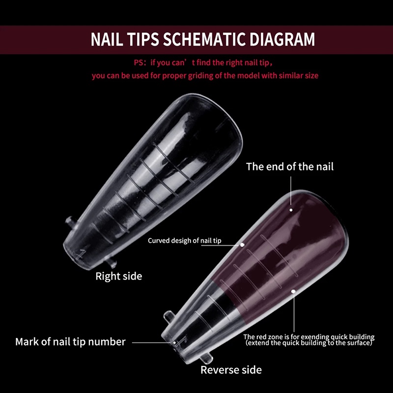 [FULL] Fake Nails Poly Extension Gel Dual Nail Form Coffin Nails Full Cover 120pcs