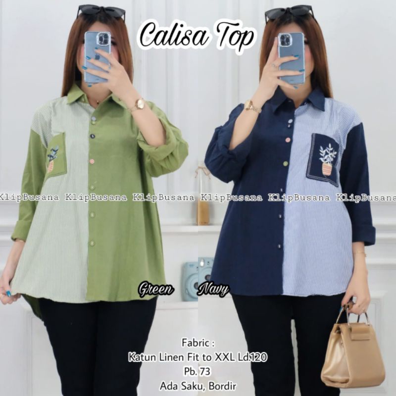 BAJU ATASAN WANITA JUMBO KEKINIAN BLOUSE JUMBO WANITA KATUN LINEN KEMEJA KERAH BORDIR ld 100 110 120