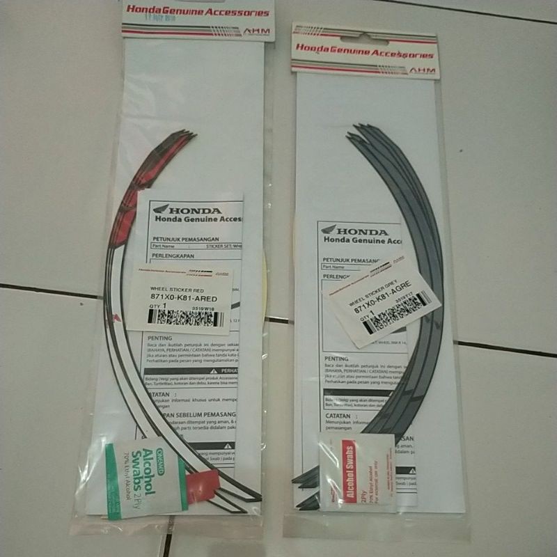 STICKER LIST VELG RING 14&quot; ORIGINAL HONDA