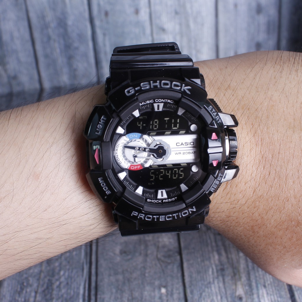 PROMO MURAH  G-Shock Casio Gmix GBA400 Hitam Black Glossy Jam tangan digital tahan air