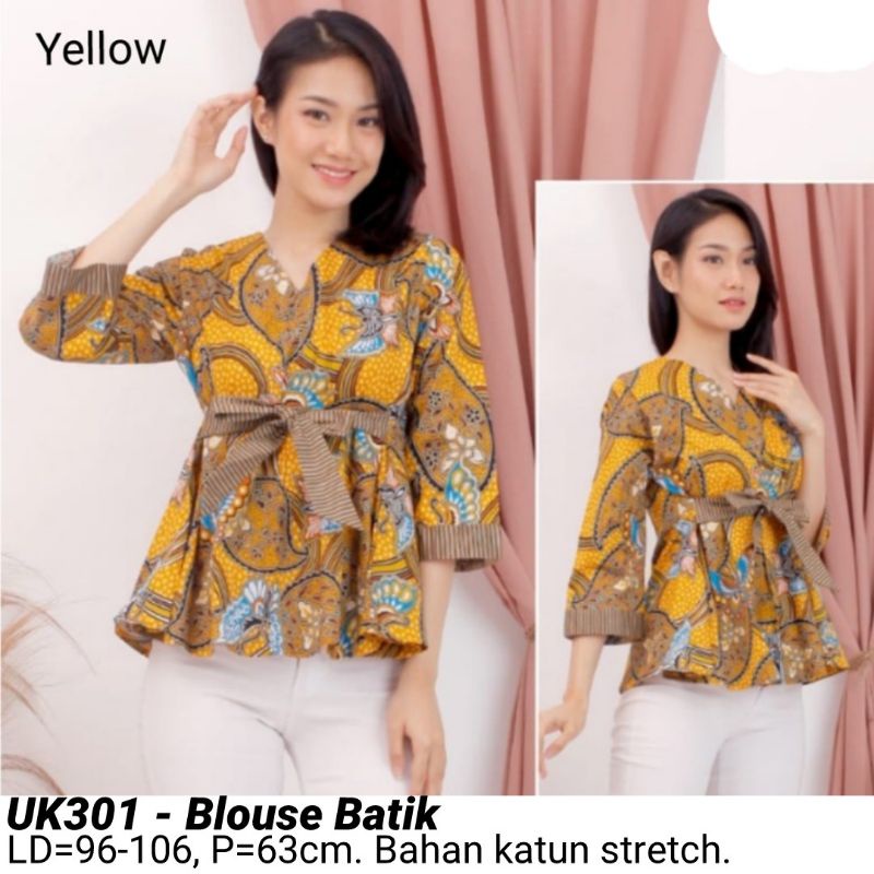 BLOUSE ATASAN BATIK KEIRA 301 MODERN WANITA KERJA KANTOR BAJU CEWEK MURAH