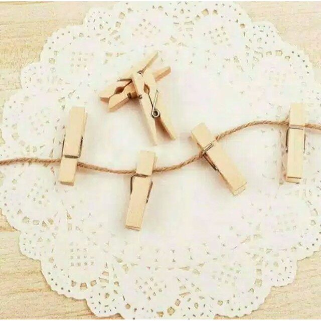 [3,5cm] Wooden Clip HQ / Jepitan Foto / Wood Clip Penjepit Kayu bisa diaplikasikan dgn tumblr