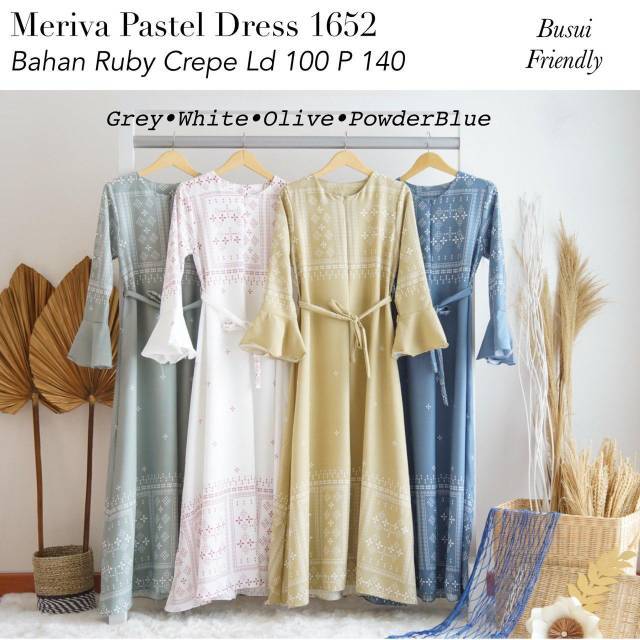 (BISA COD) MERIVA PASTEL DRESS