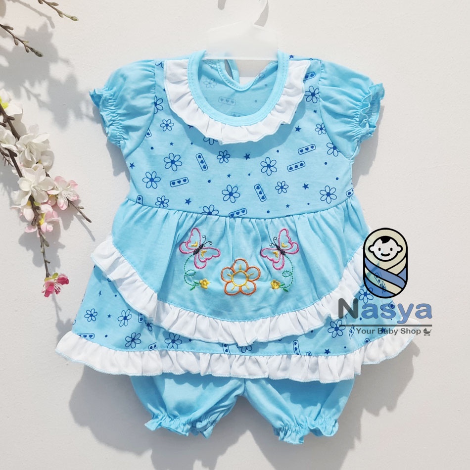 [N-027] TERBARU !! setelan baju bayi perempuan 0-6 bulan motif LUCU (cassey)