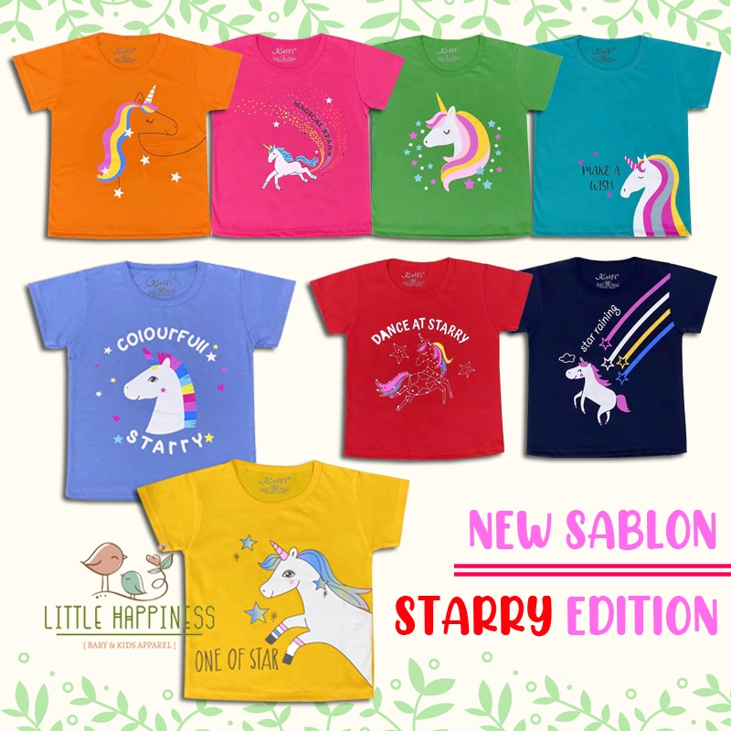 BAJU KAOS BAYI &amp; ANAK SIZE 1-8 TAHUN &quot;STARRY EDITION&quot; / BAJU ANAK PEREMPUAN KELFI