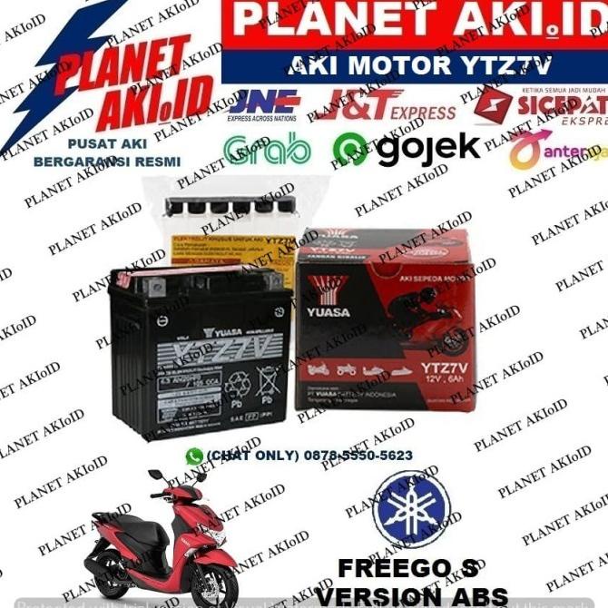 Aki Motor Yamaha Freego S Version ABS YTZ7V YUASA Accu Kering MF planeta76 Buru Order