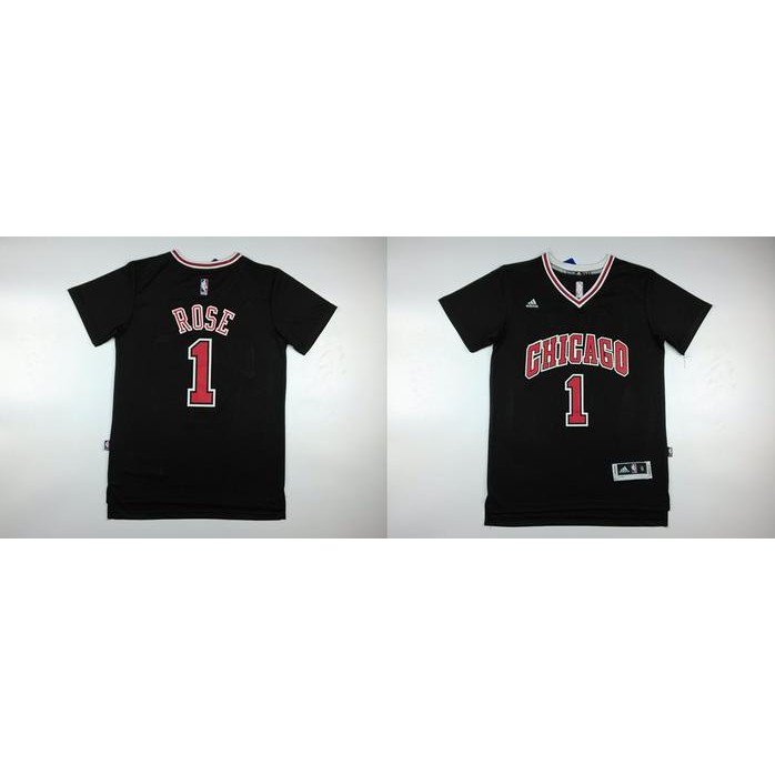 Jersey Nba Swingman Revo 30 Derrick Rose Chicago Bulls Lengan Pendk Hi