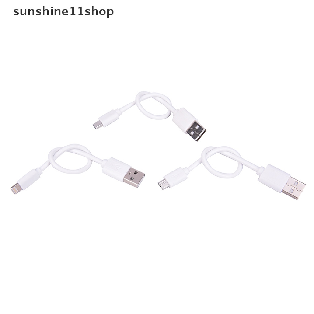 Sho Kabel Charger Lightning Mini Pendek 22cm 8 Pin USB Untuk iPhone 5s 5c 6 6s SE 7 Plus