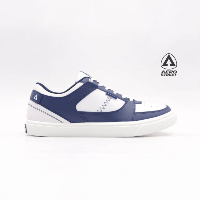 Aerostreet 36-45 Hoops Low Biru Putih - Sepatu sneakers