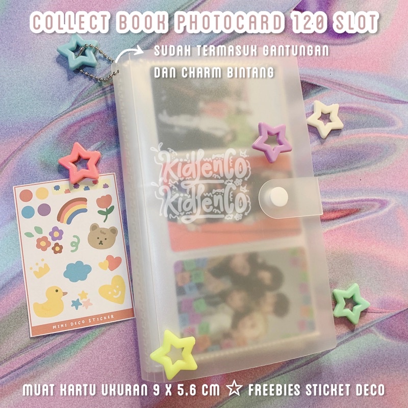 binder collect book 120 240 slot photocard ♡ kolbuk transparan kartu pc kpop anime lomo card