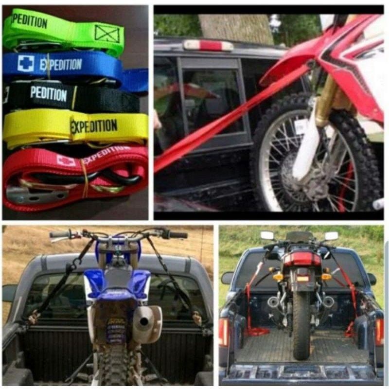 TALI PENGIKAT TIE DOWN STRAPS MOTOCROSS TRAIL CRF 150 NEW DTRACKER WR155 KLX 150 KLX TRAIL GRASSTRACK ADVENTURE EXPEDITION