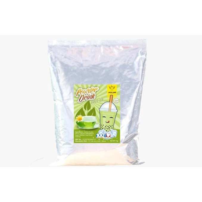 

rasa Green tea matcha Bubuk minuman / bubble powder drink Javaland 1kg