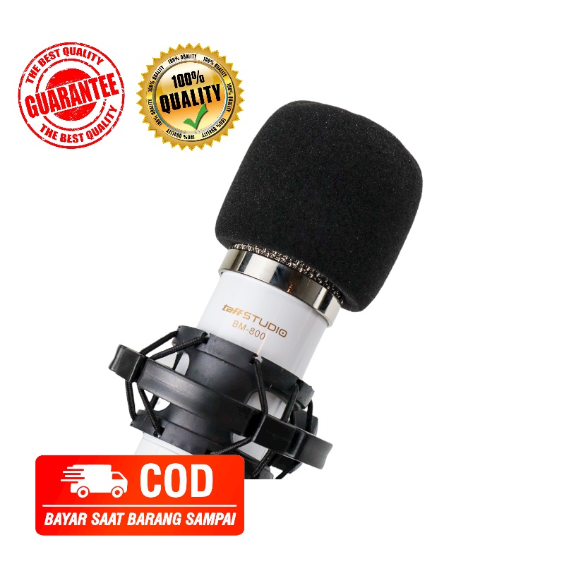 TERMURAH Mikrofon Mic Vlog Karaoke Kondenser Studio Professional BM-800 WindShield