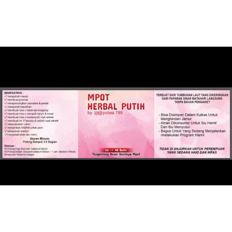 Mpot Herbal Putih Mama Zio