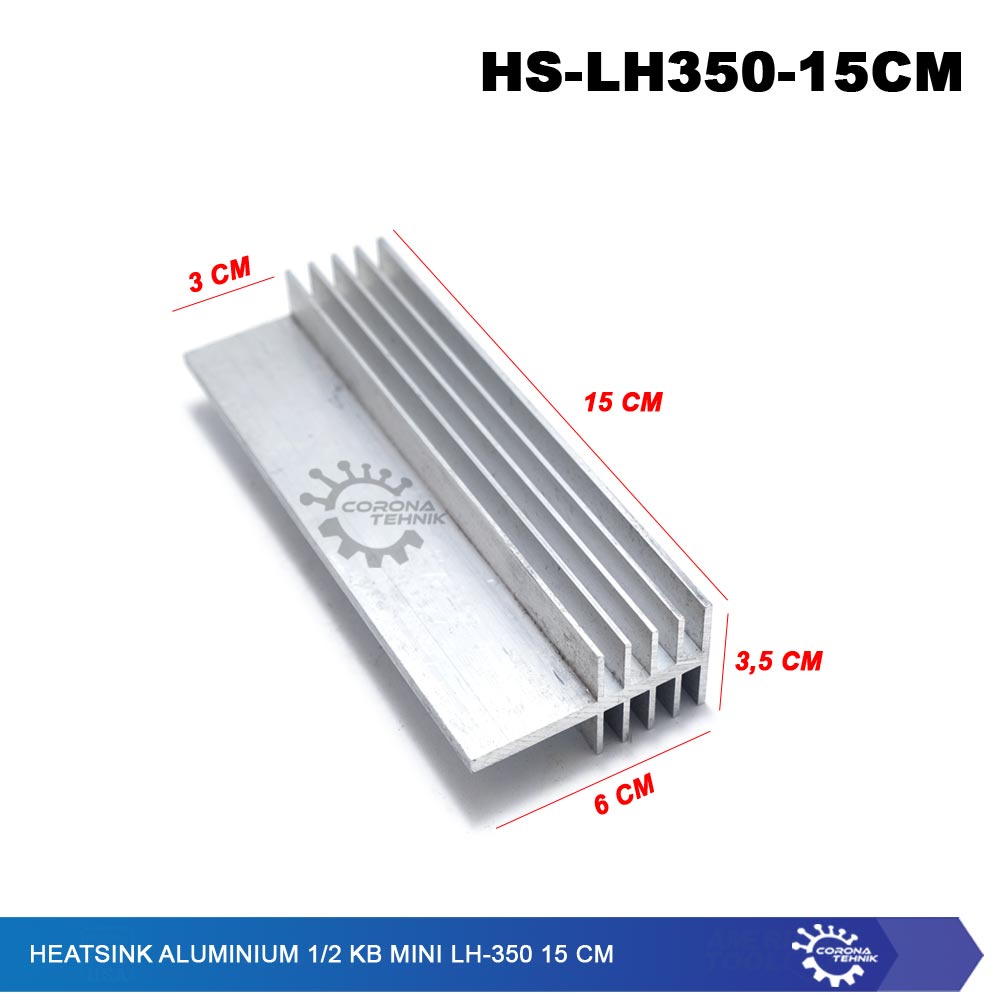 LH-350 - Heatsink Aluminium 1/2 KB Mini 15 cm