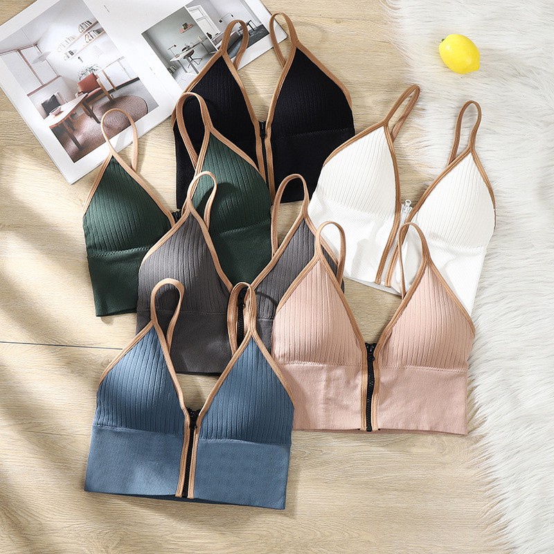 HUES.ID Bra Sport Wanita Model Resleting Tank Top Korea 1054