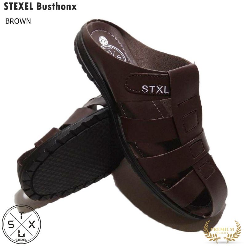 LUBRENE 002 Sandal Slop Pria Casual Kekinian Sendal Slip On Selop Slide Kulit Cowok Cewek Laki Laki 