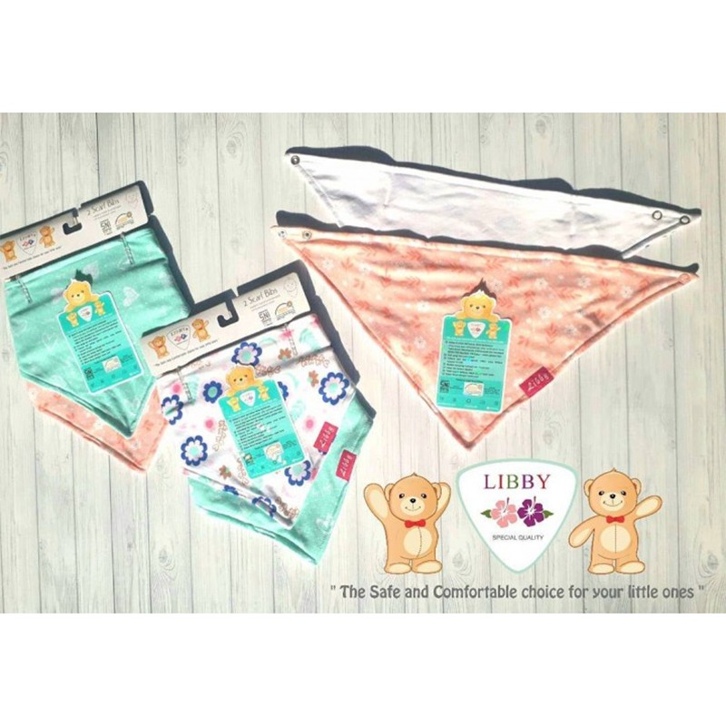 Libby Baby Scarf Bibs Slaber Celemek Bayi Set 2pcs Per Pack